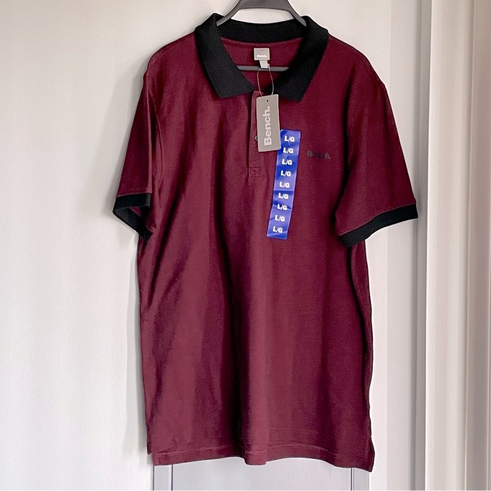 NWT BENCH Burgundy Polo Shirt